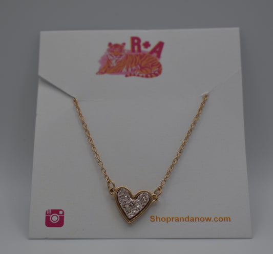 Champagne Heart Necklace