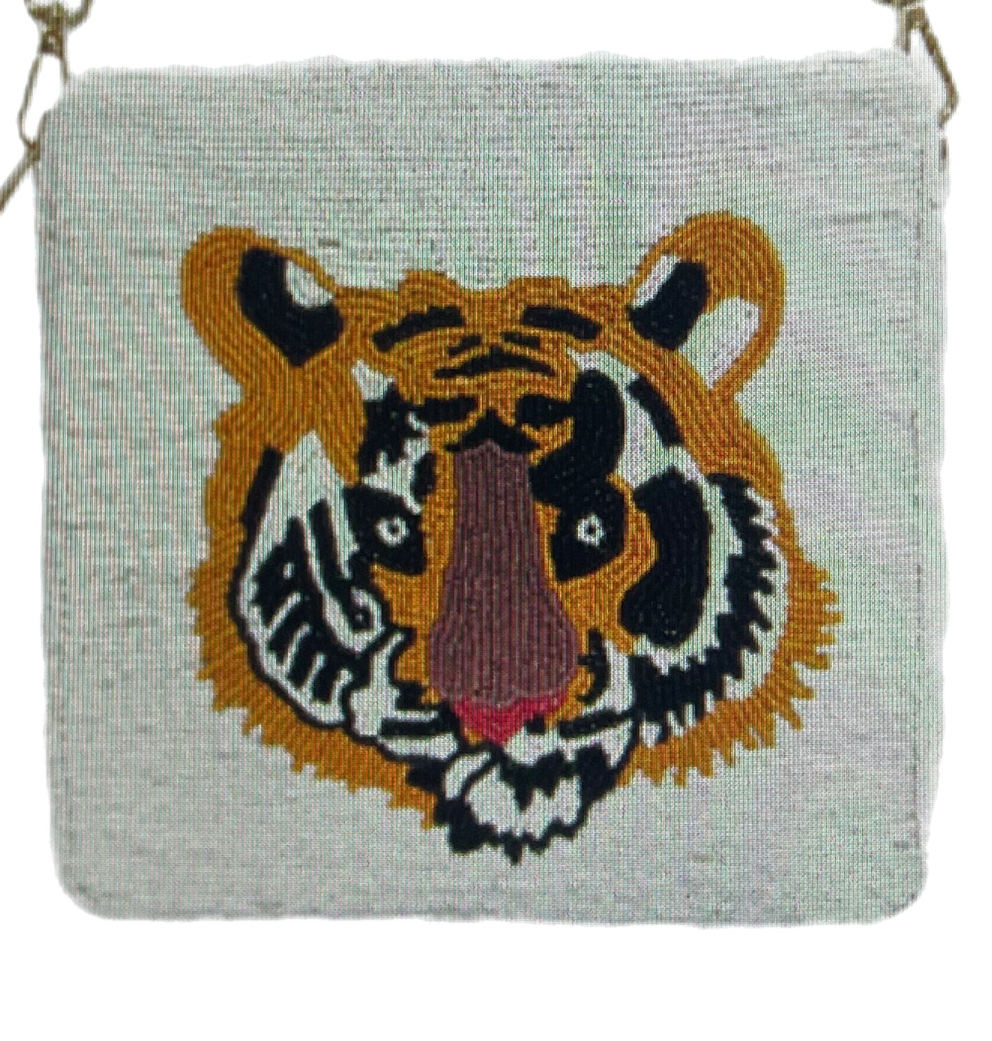 Beaded tiger purse